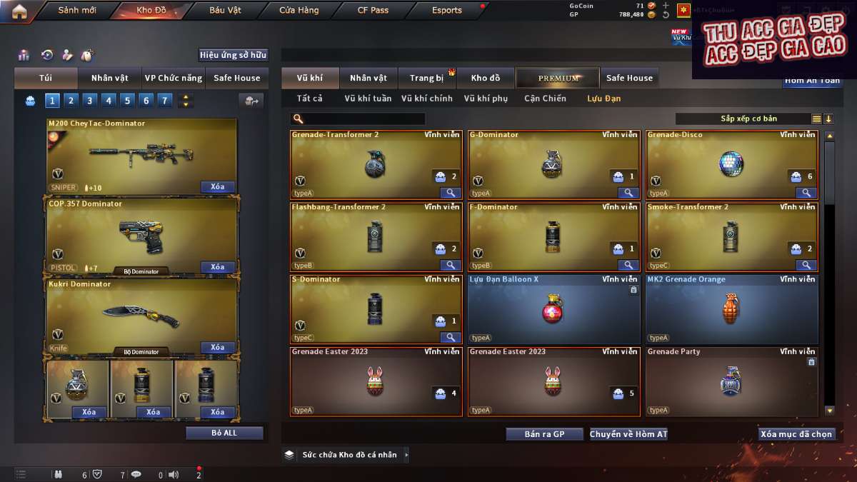 shop acc cf uy tin gia re